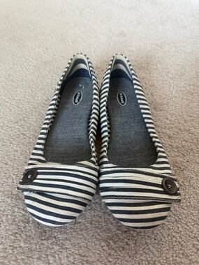 Dr Scholl’s Striped Flats Slip On Comfort Shoes Casual size 7.5